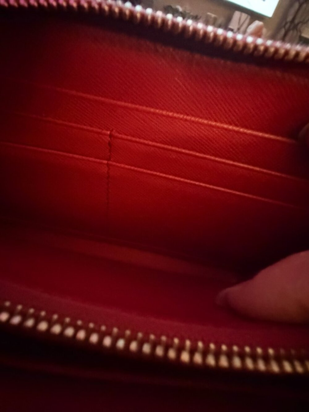 Prada Saffiano Leather Zip Around Wallet Pink Raspberry Gold Logo - Picture 9 of 12